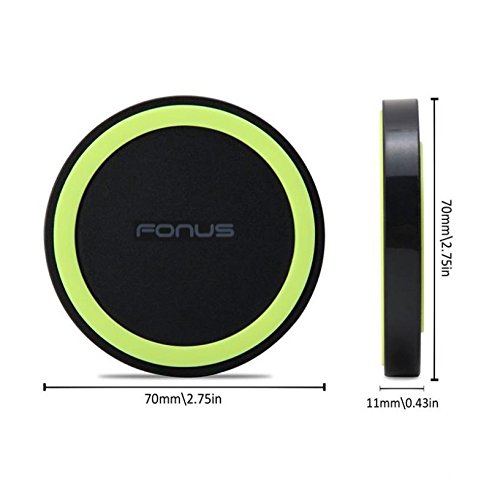 Fast Wireless Charger Pad 7.5W/10W Qi-Certified for LG Velvet 5G, V30, G6 - Slim Design for Nightstand, Office & Car Charging