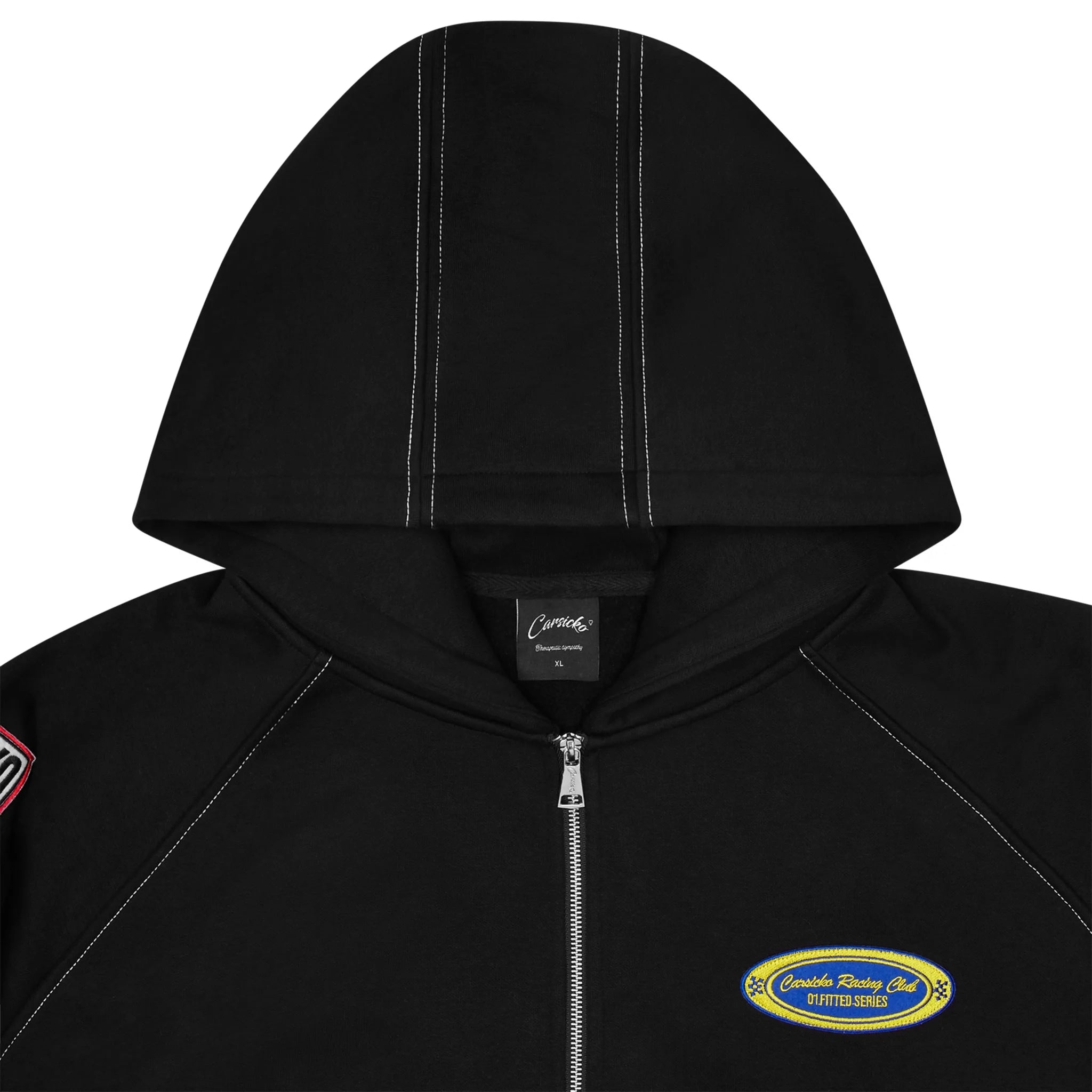 Carsicko Racing Club Black Zip Up Hoodie for Men & Women - Stylish & Comfortable for Streetwear, Casual Outfits & Racing Events