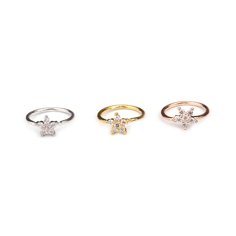 18K Gold 20G Minimalist Nose Hoop Ring with Flower Design - Dainty Nose Piercing Jewelry for Women | HSPJ1901 | Perfect for Everyday Wear, Parties & Special Occasions