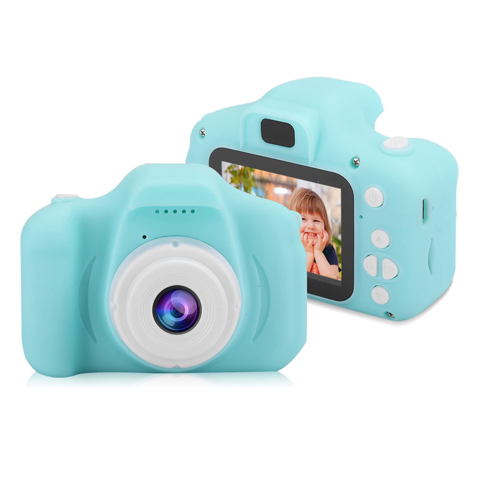 Cartoon Kids Camera Toy with 2.0 Inch Screen - DIY Photo & Video Recording Camcorder for Boys and Girls - Perfect Birthday Gift (Green) | Fun for Travel, Parties & Creative Play
