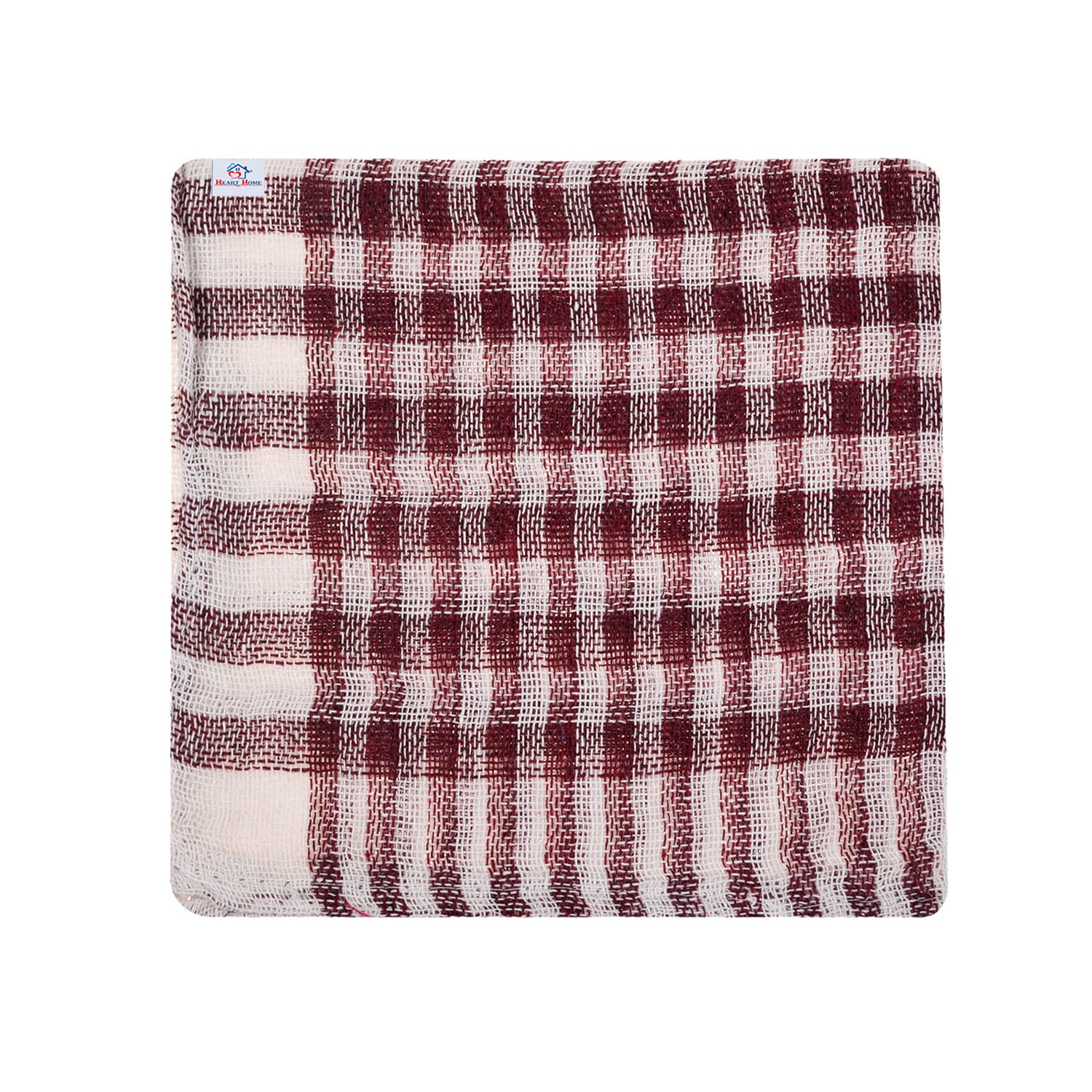 Premium Heart-Shaped Home Duster Set of 6 | 300 GSM Cotton Kitchen Cleaning Cloths for Wet & Dry Cleaning | Multi-Purpose Dusting Napkins for Kitchen, Car, Desk, Fan | Maroon Color | Perfect for Daily Cleaning, Car Detailing & Household Dusting