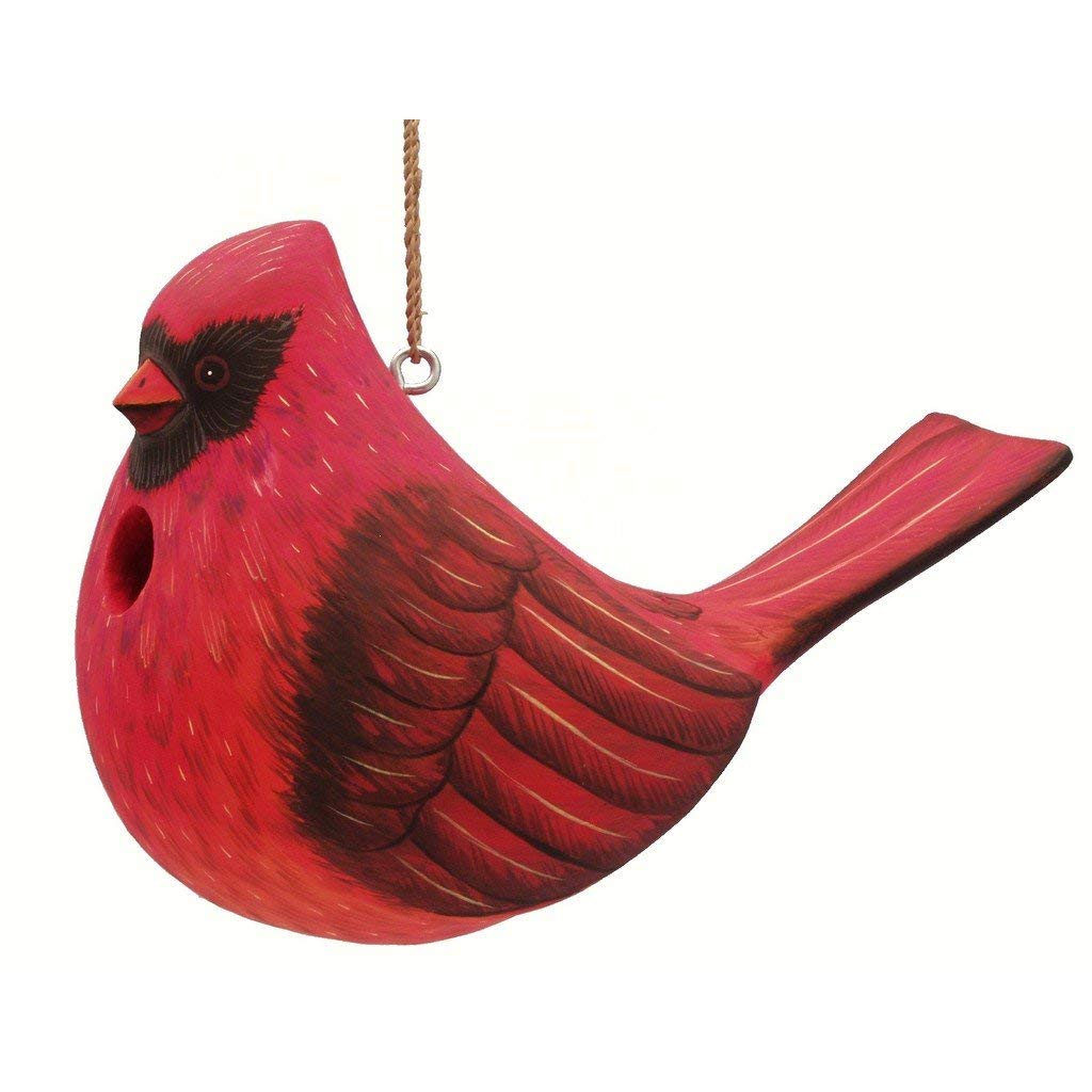 Songbird Essentials SE3880304 Fat Cardinal Birdhouse - Durable Wooden Bird House for Cardinals, Attracts Wild Birds - Perfect for Garden, Backyard, and Outdoor Decoration