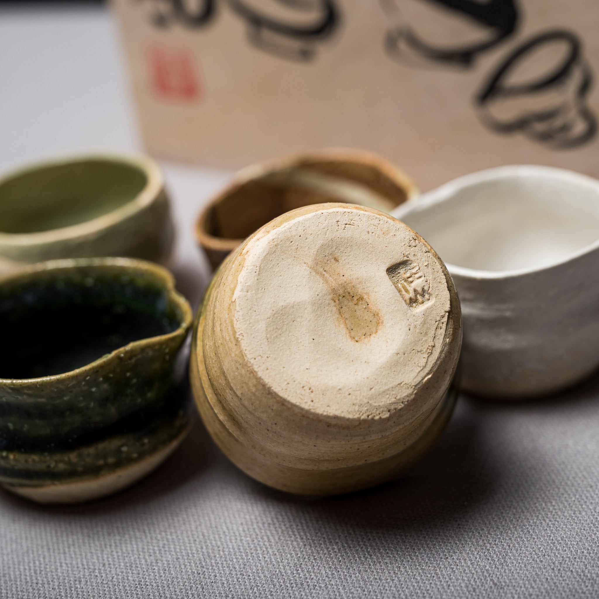 Premium Japanese Handmade Sake Cup Gift Set - Set of 5 Traditional Mino Ware Guinomis - Authentic Ceramic Drinking Cups for Sake, Whiskey & Tea - Perfect for Gifts, Japanese Tea Ceremonies & Home Bar Decor