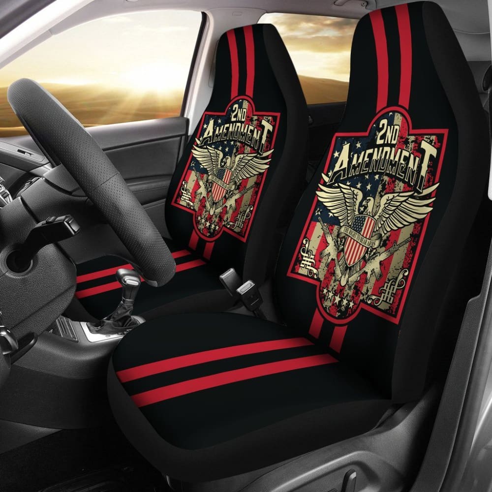2nd Amendment Right to Bear Arms Car Seat Cover - Patriotic Gun Rights Design for Trucks & SUVs - Perfect for Hunting, Road Trips & Outdoor Adventures