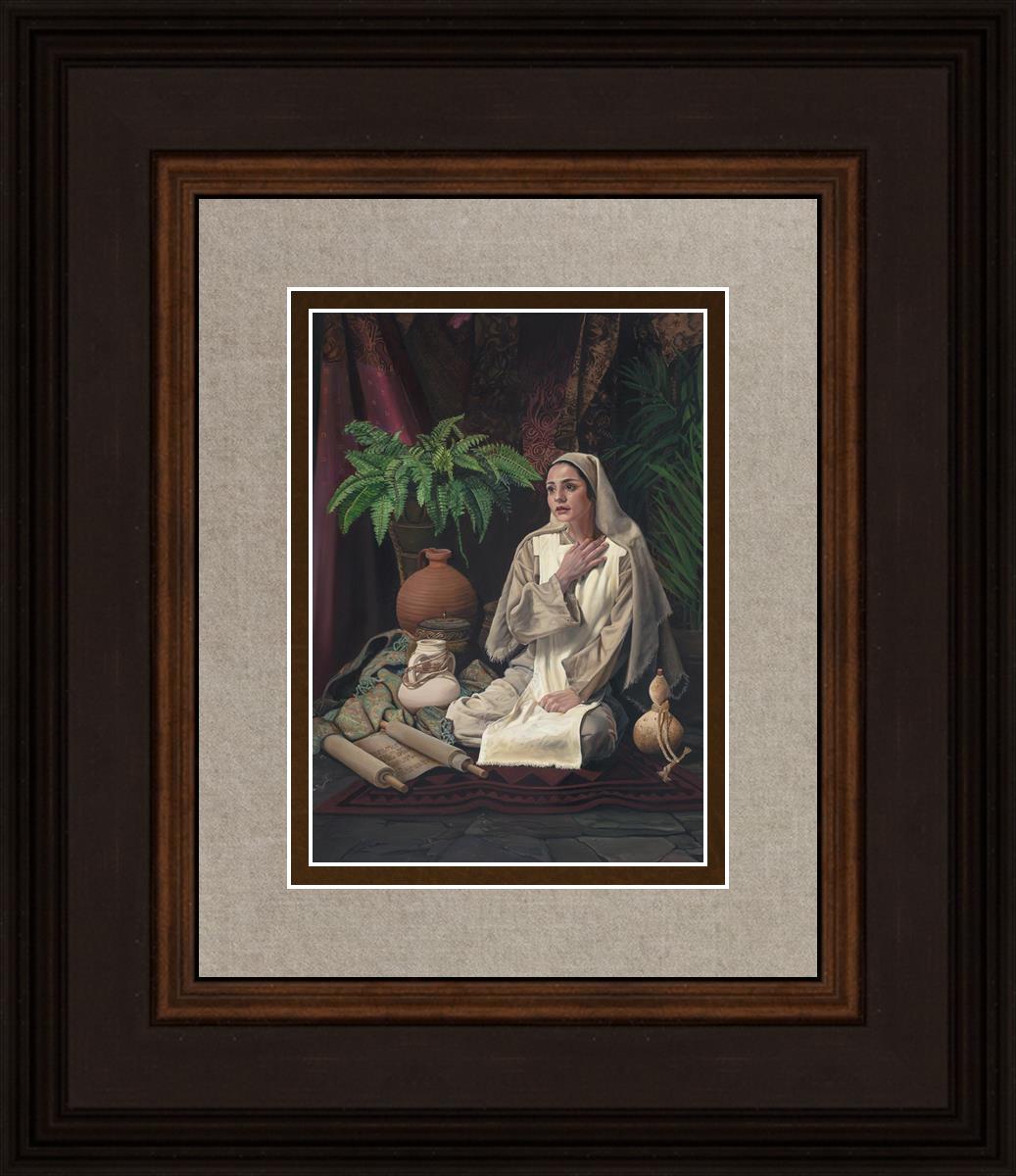 Behold Thy Handmaiden - Elegant Christian Home Decor for Prayer & Meditation | Perfect for Church Altars, Home Worship Spaces & Gift Giving