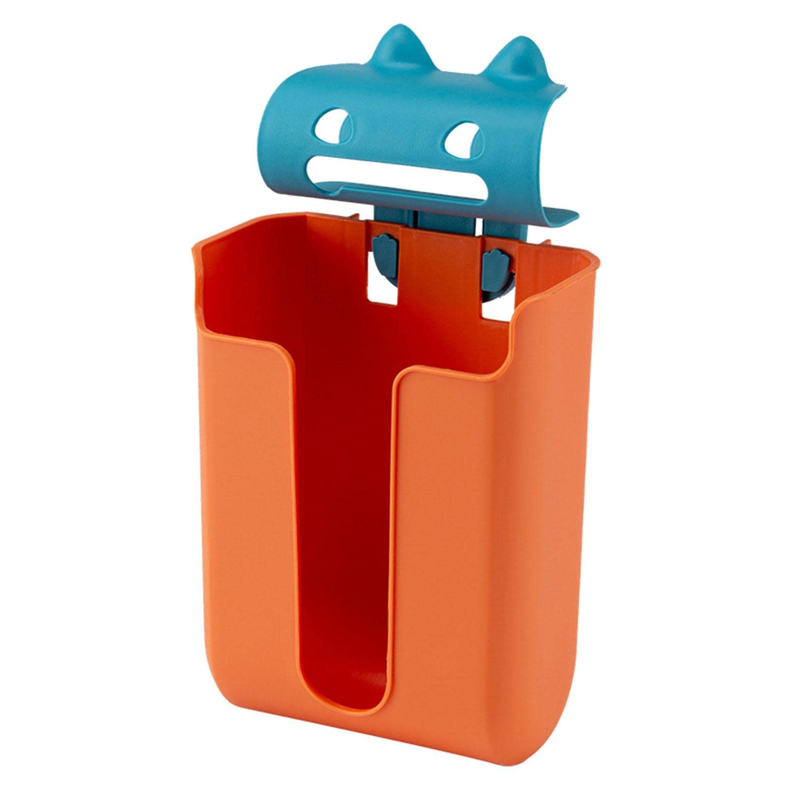 MagiDeal Portable Garbage Bag Organizer - Grocery Bag Holder & Storage Rack for Kitchen Cabinet, Pantry, Car - Compact Shopping Bag Dispenser (Orange) - Perfect for Home Organization & Space Saving