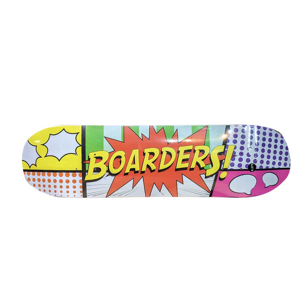 Pop Art Skateboard Deck - Comic Style Graphic Design for Skateboarding Enthusiasts | Perfect for Street Skating, Park Riding & Collectors