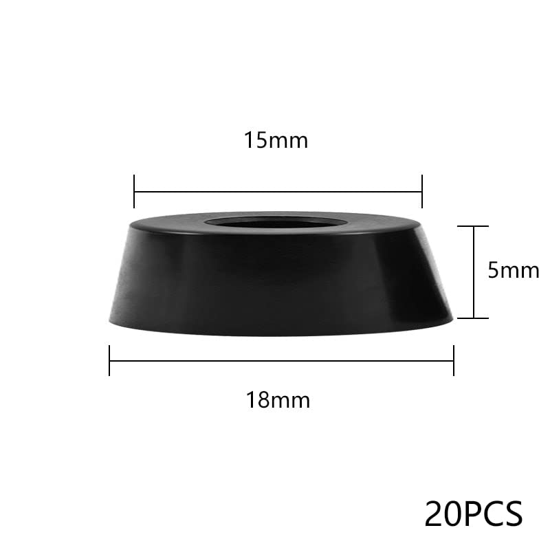20-Piece Rubber Furniture Feet Pads - Non-Slip Round Bumpers for Chairs, Tables & Wood Floors - Floor Protectors, Anti-Scratch Leg Caps (Great for Home, Office & Restaurant Furniture Protection)