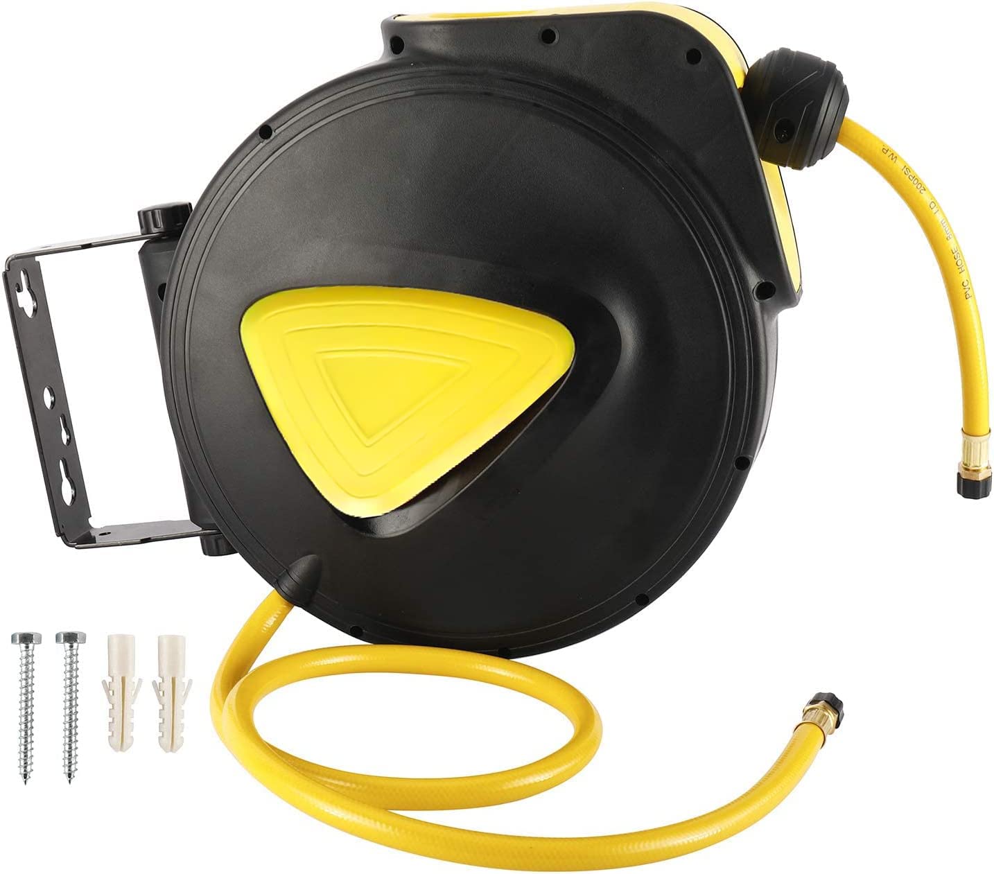 Retractable Air Hose Reel 33ft Wall Mount - 180° Rotation for Garage & Workshop