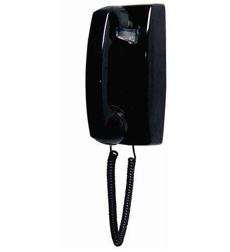 Cortelco ITT-2554NDL-BK Black Wall Phone No Dial - Best Value Corded Telephone for Home & Office | Durable Design, Clear Sound Quality | Perfect for Vintage Decor, Emergency Use, and Gift Giving