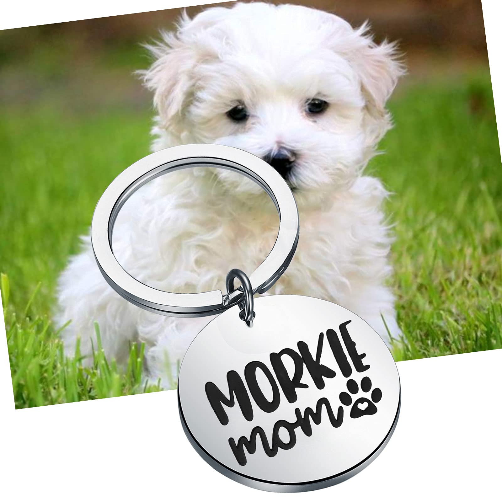 CENWA Morkie Keychain for Dog Lovers - Personalized Gift for Morkie Owners, Morkie Mom, and Morkie Lovers - Perfect for Birthdays, Christmas, and Pet Appreciation Gifts