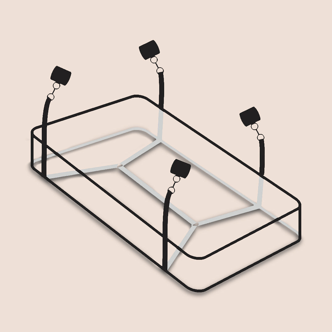 Fetish Fantasy Series Bed Restraint Bondage Kit - Adjustable Handcuffs & Leg Cuffs with Tethers for Couples | BDSM Accessories for Bedroom Play, Spice Up Your Intimate Moments