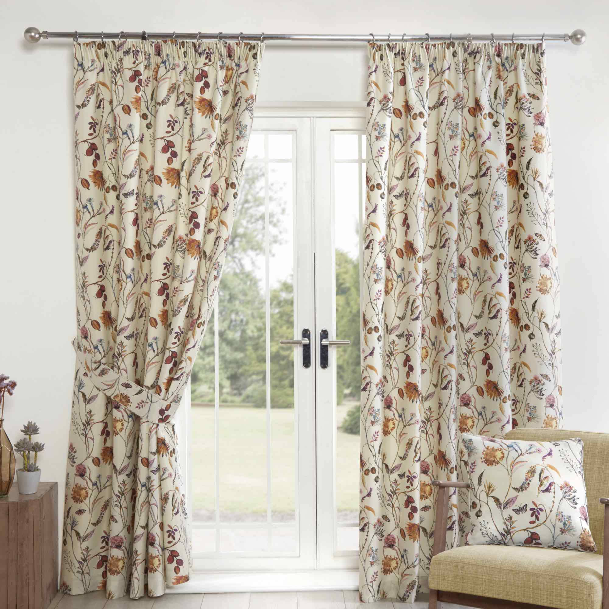 Sundour Grove 3 Pencil Pleat Curtains - Blackout Thermal Insulated Window Drapes for Living Room & Bedroom - 84 Inch Length, Noise Reducing & Energy Saving Home Decor