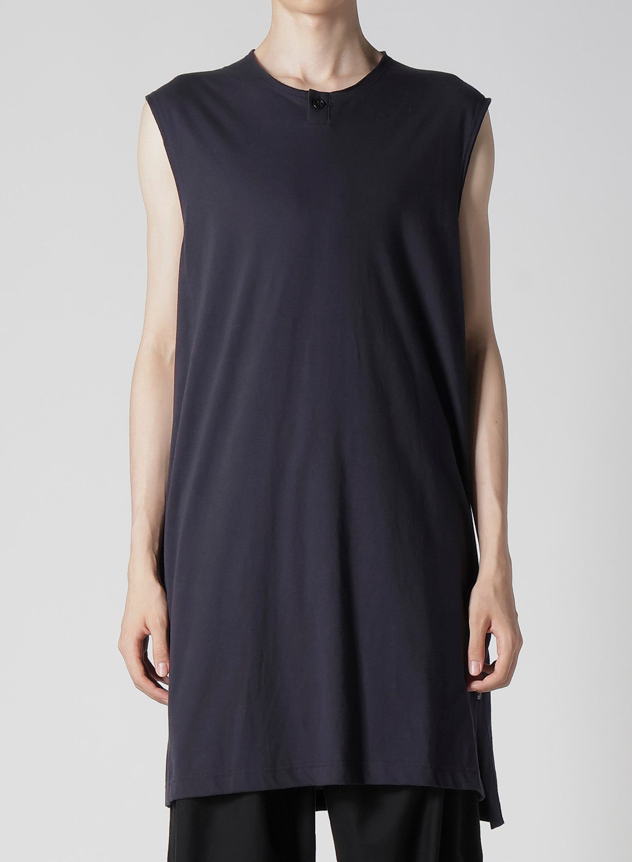 Premium Combed Single Jersey Single Button Tank Top for Men - Soft & Breathable Summer Casual Wear