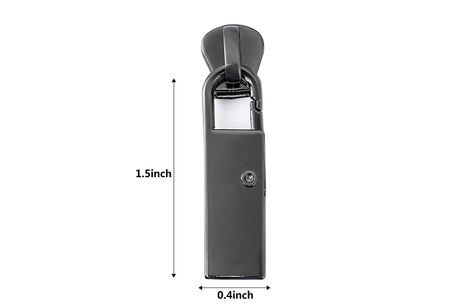 IParts Black Metal Zipper Pull Replacement (2-Pack) - Durable Zipper Handle Repair for Suitcases, Backpacks, Luggage & Jackets | Travel Gear Accessory & Clothing Fix Solution