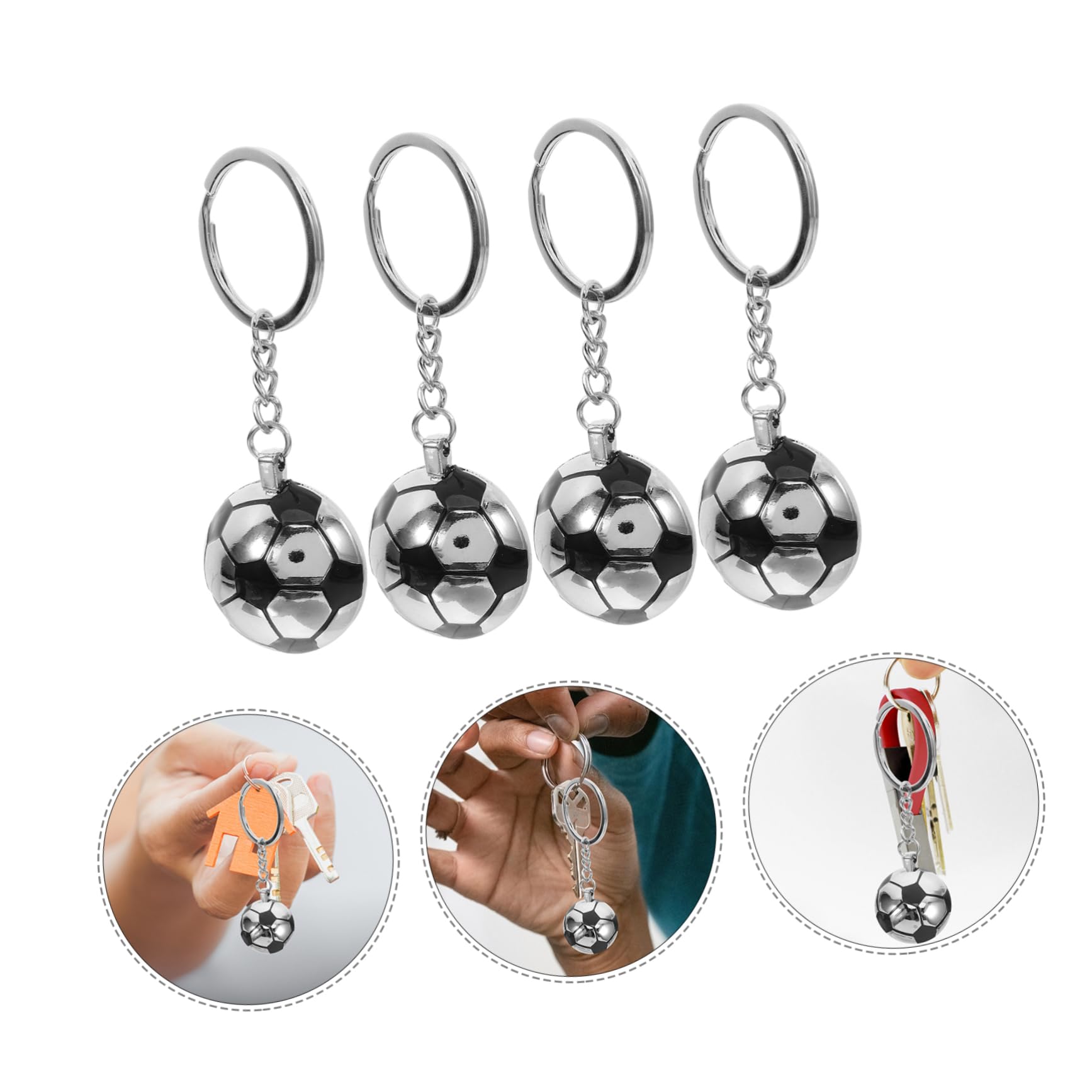 12 Pack Soccer Keychain Set - Metal Football Player Keychains for Sports Fans, Team Gifts & Goodie Bag Fillers - Perfect for Game Day, Fan Events & Player Appreciation