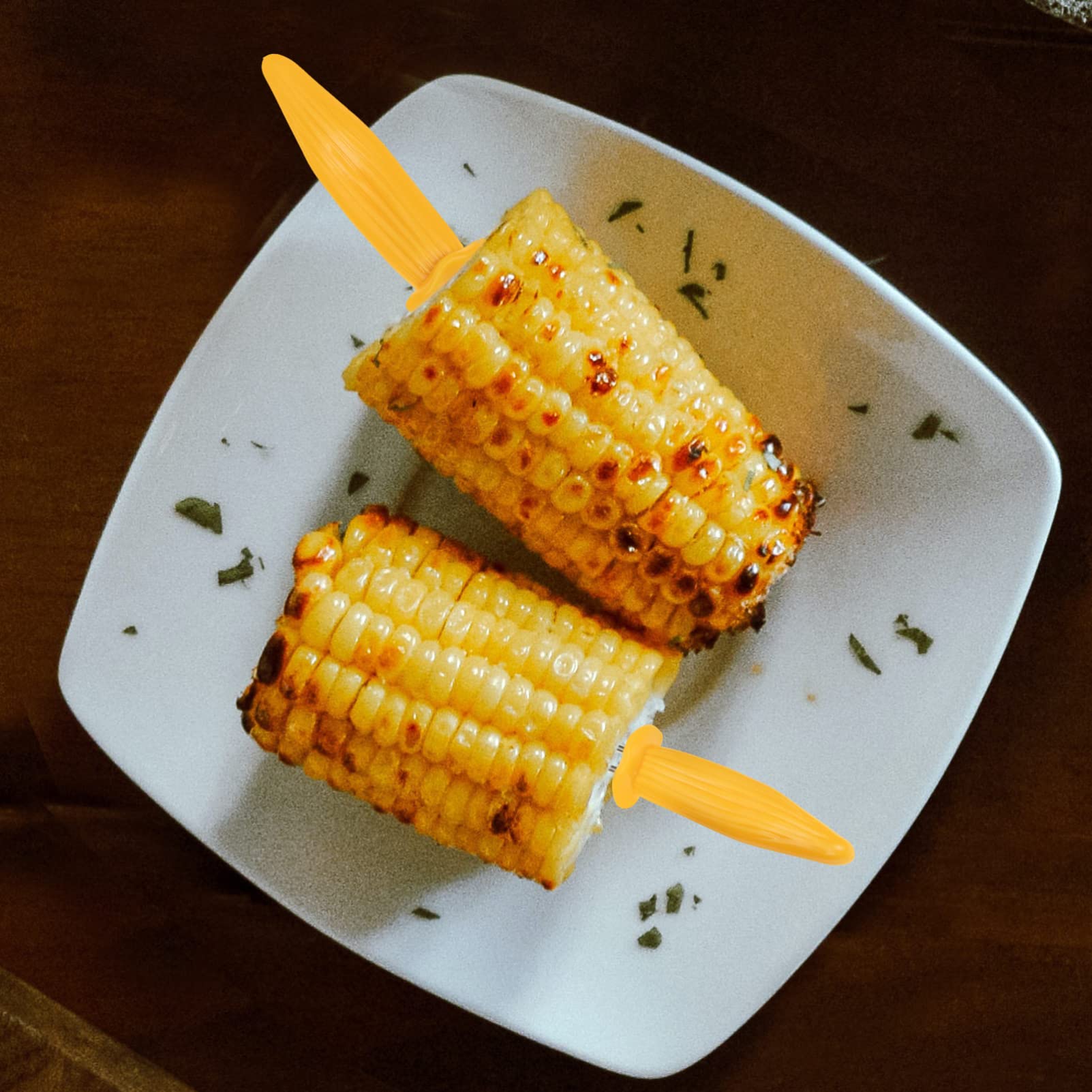 Yardwe 20-Piece Stainless Steel Corn Cob Holders - Professional BBQ Forks for Grilling, Roasting & Picnics | Perfect for Corn on the Cob, Fruits & BBQ Parties (Trumpet Stand Design)