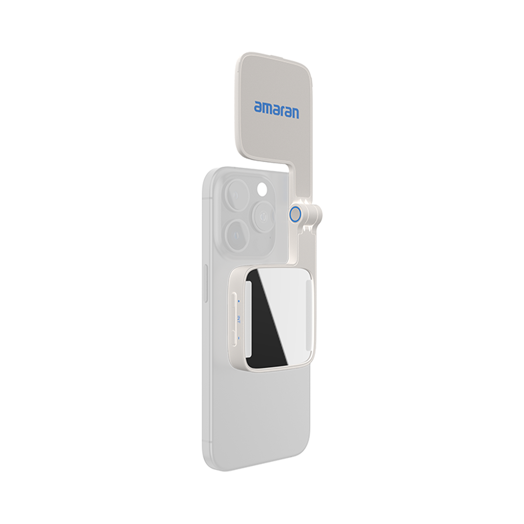 Amaran Go Mini LED Smartphone Light - White | Portable Photography Lighting for YouTube, TikTok & Live Streaming