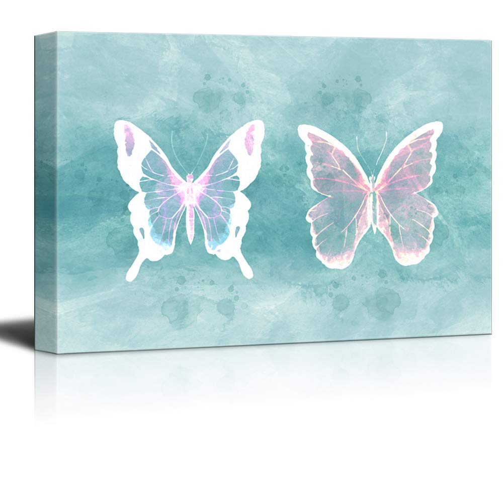 Vibrant Colorful Butterfly Canvas Wall Art - 32x48 Inch Framed Painting for Bedroom & Living Room Decor | Modern Home Wall Decor | Perfect for Housewarming Gifts & Interior Design