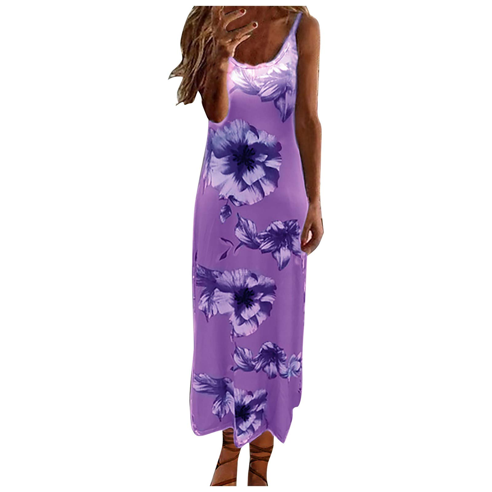 White Wrap Dress for Women - Bohemian Vintage Print Maxi Dress with Round Neck & Short Sleeves | Casual Summer Dress for Beach, Vacation & Everyday Wear
