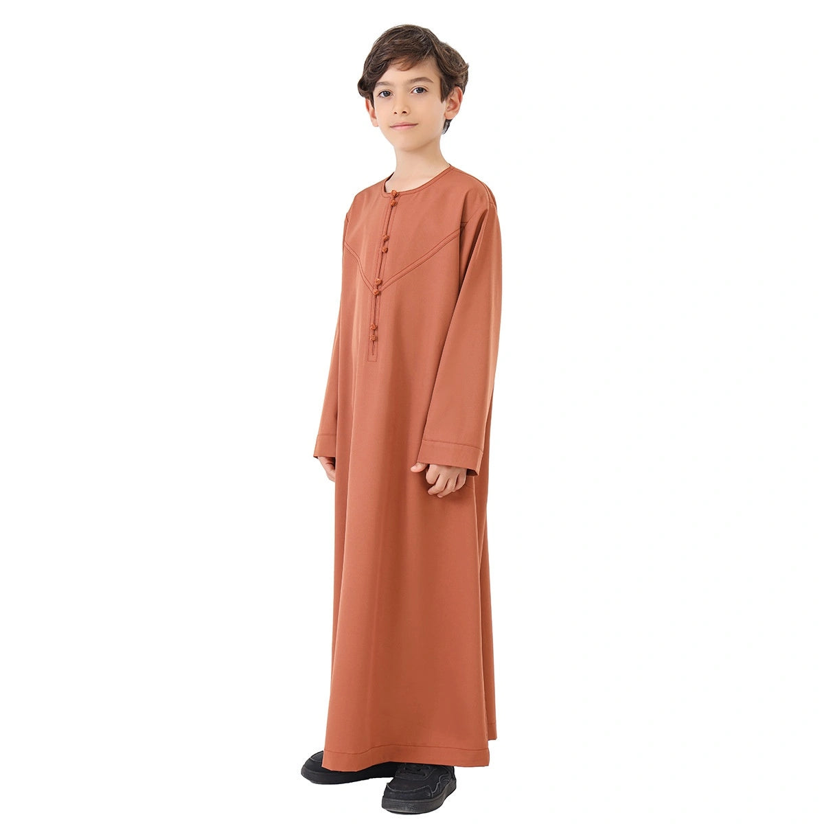 Arab Boy Thobe Middle East Thawb #B24887 - Traditional Islamic Robe for Kids - Perfect for Eid, Weddings & Special Occasions