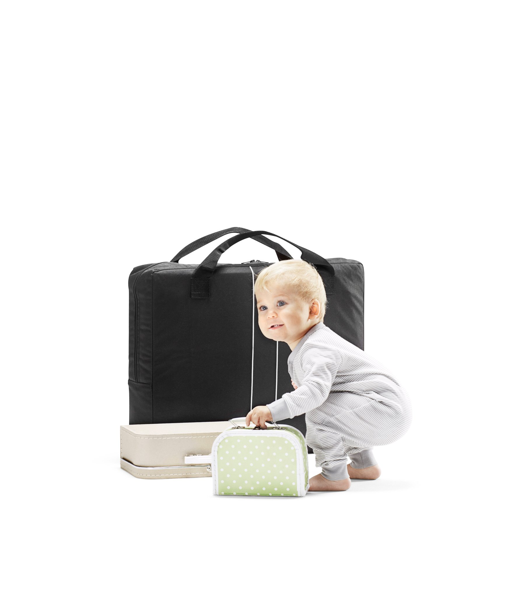BabyBjörn Travel Crib Light - Portable Folding Baby Bed with Breathable Mesh, Silver (One Size) - Perfect for Travel, Home & Outdoor Use