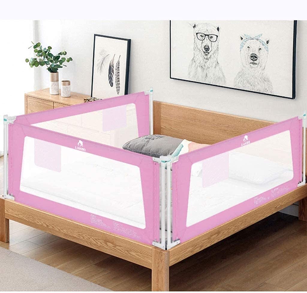 Extra Long Baby Playpen Bed Rail - 180cm & 150cm Gray Safety Bed Rails with Swing Down Design, Mesh Guard & Liftable Crib Feature | Anti-Collision & Anti-Drop Protection for Toddlers | Perfect for Nursery, Daycare & Travel Use