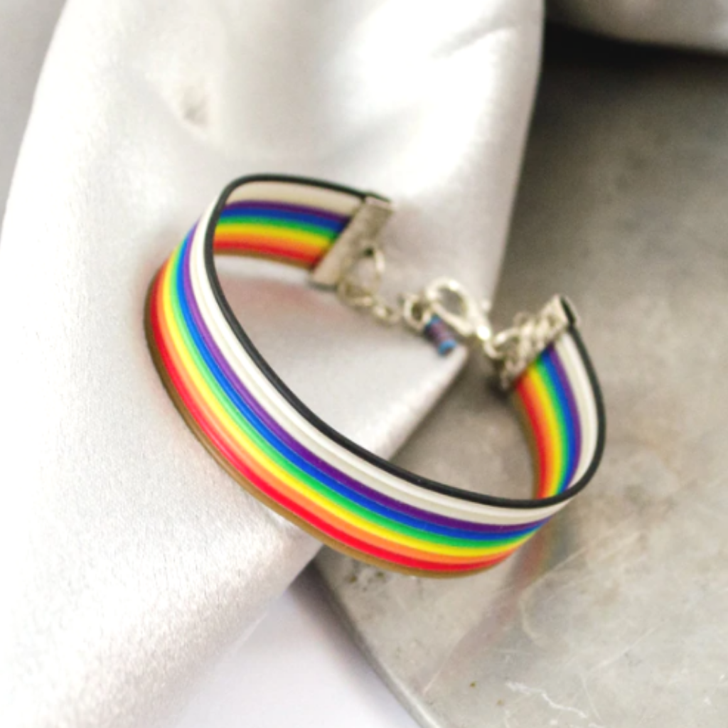 Rainbow Pride Bracelet - Eco Friendly, Zero Waste, LGBTQ+ Support Jewelry for Pride Month & Everyday Wear