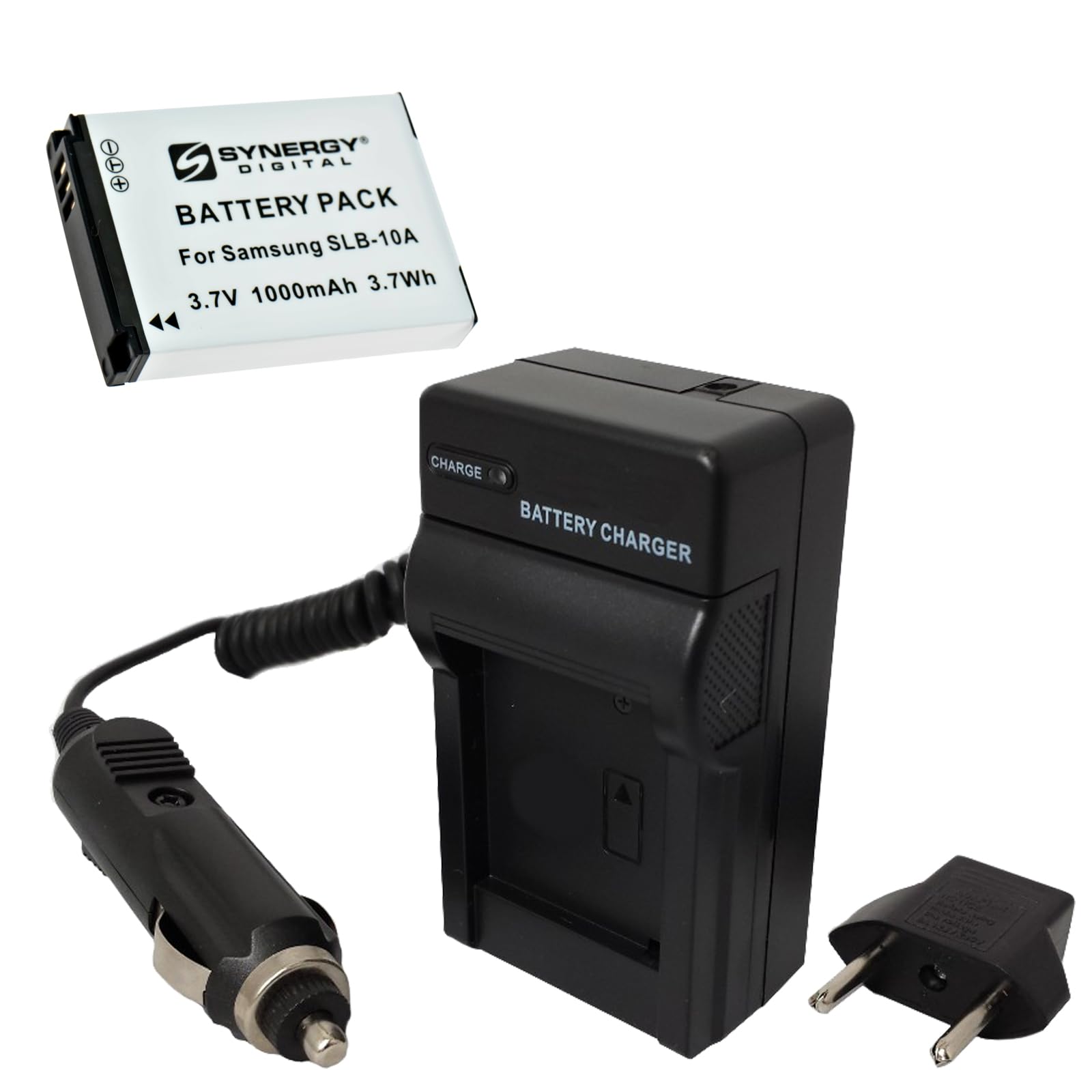 Synergy Digital Camera Accessory Kit for Samsung WB2100 - Includes SDSLB10A Replacement Battery & SDM-1501 Charger - Perfect for Travel Photography, Vlogging & Outdoor Shooting