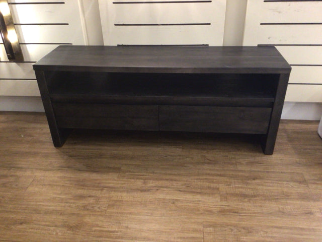 Reclaimed Wood Media Console - PB Black Pismo Style for Living Room & Home Theater | Rustic TV Stand with Storage Shelves