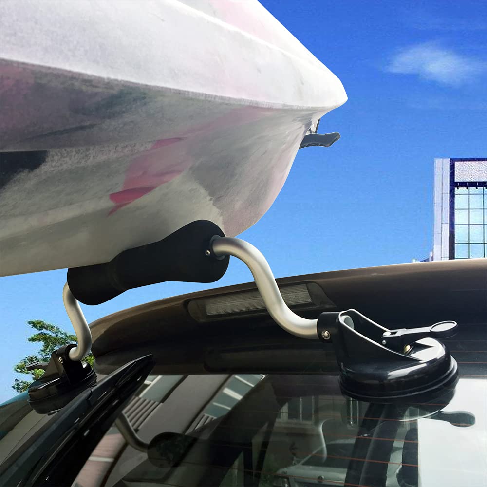 Newcod Kayak Roller & Canoe Loader with Heavy-Duty Suction Cups - Roof Rack Loading Assist System for Kayaks, Canoes, SUPs | Easy Watercraft Transport for Cars, Trucks, SUVs | Perfect for Camping, Fishing & Outdoor Adventures