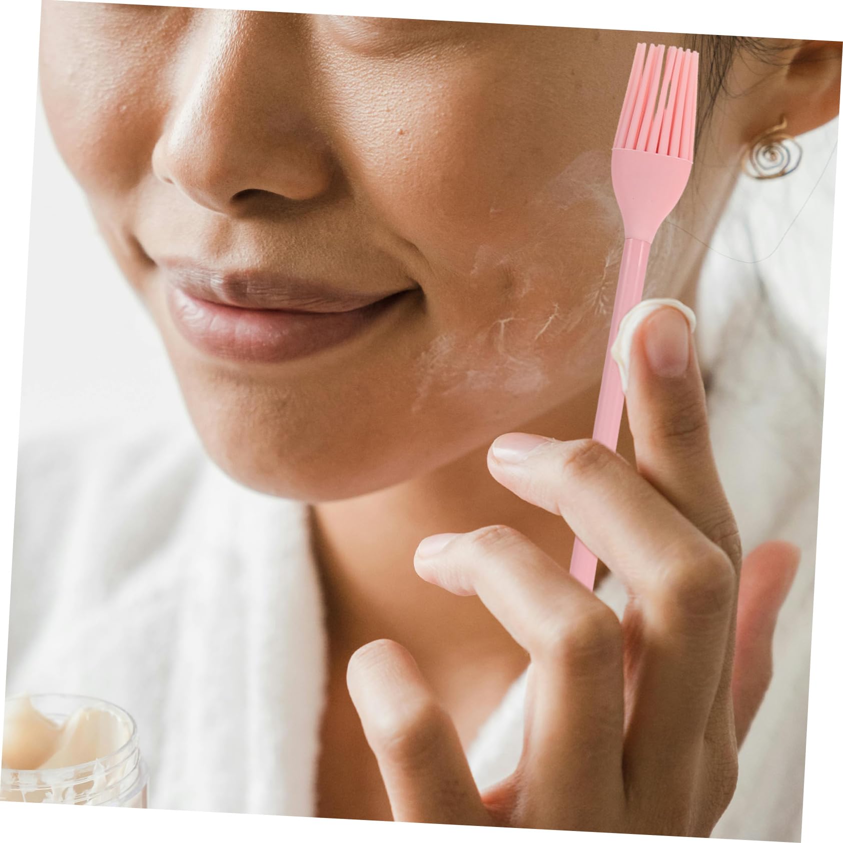 iPetboom 1 Set Retractable Scoop Skincare Spatula - Reusable Mini Makeup Tool for Foundation, Lotion & Cream Application - Pink Cosmetic Spatula Set for Precise Makeup & Skincare Routine (Perfect for Travel, Salon & Home Use)