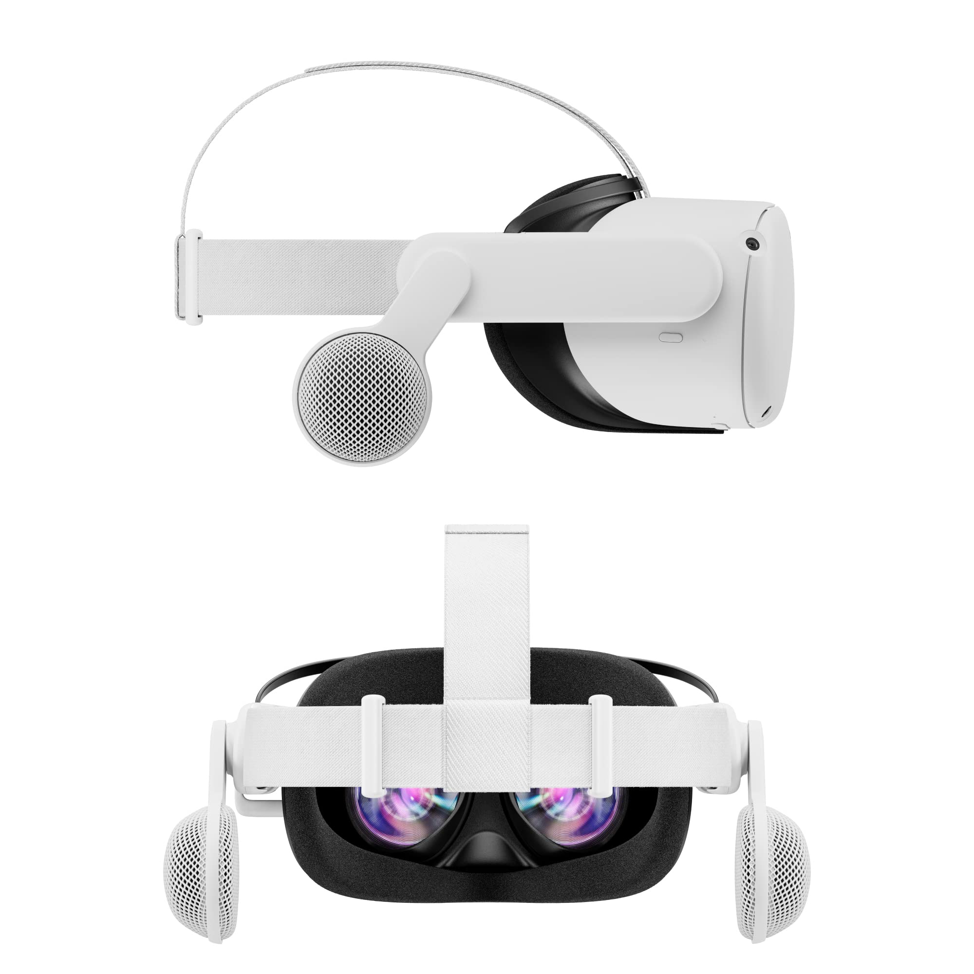 Logitech Chorus VR Over-Ear Headphones for Meta Quest 2 - Lightweight Immersive Audio for VR Gaming & Fitness, Flip-to-Mute Mic, USB-C Passthrough - White | Perfect for Beat Saber, Supernatural & Immersive VR Experiences