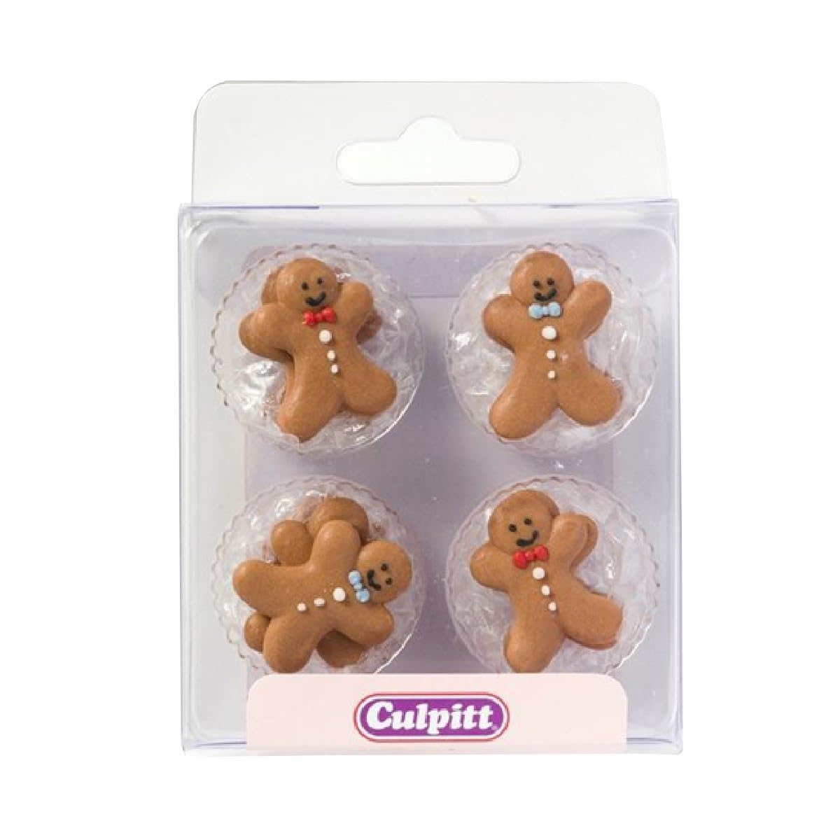 Festive Gingerbread Cake and Cupcake Toppers - Christmas Baking Decorations for Holiday Parties, Cookie Exchange & DIY Dessert Decorating