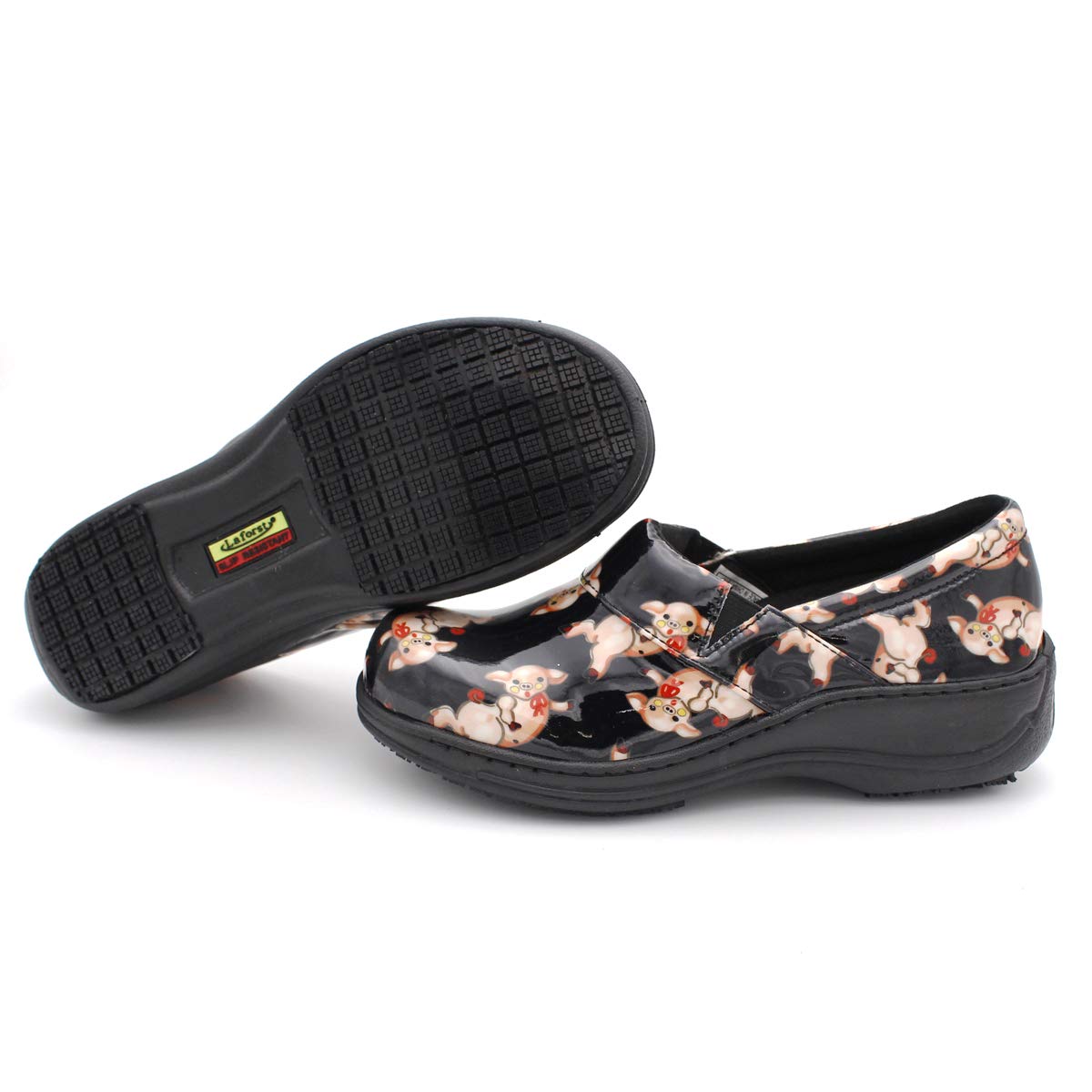 Laforst Women's Rachel Slip-Resistant Nursing & Waitress Shoes - Comfortable Manmade Upper Clogs for Healthcare & Food Service Professionals