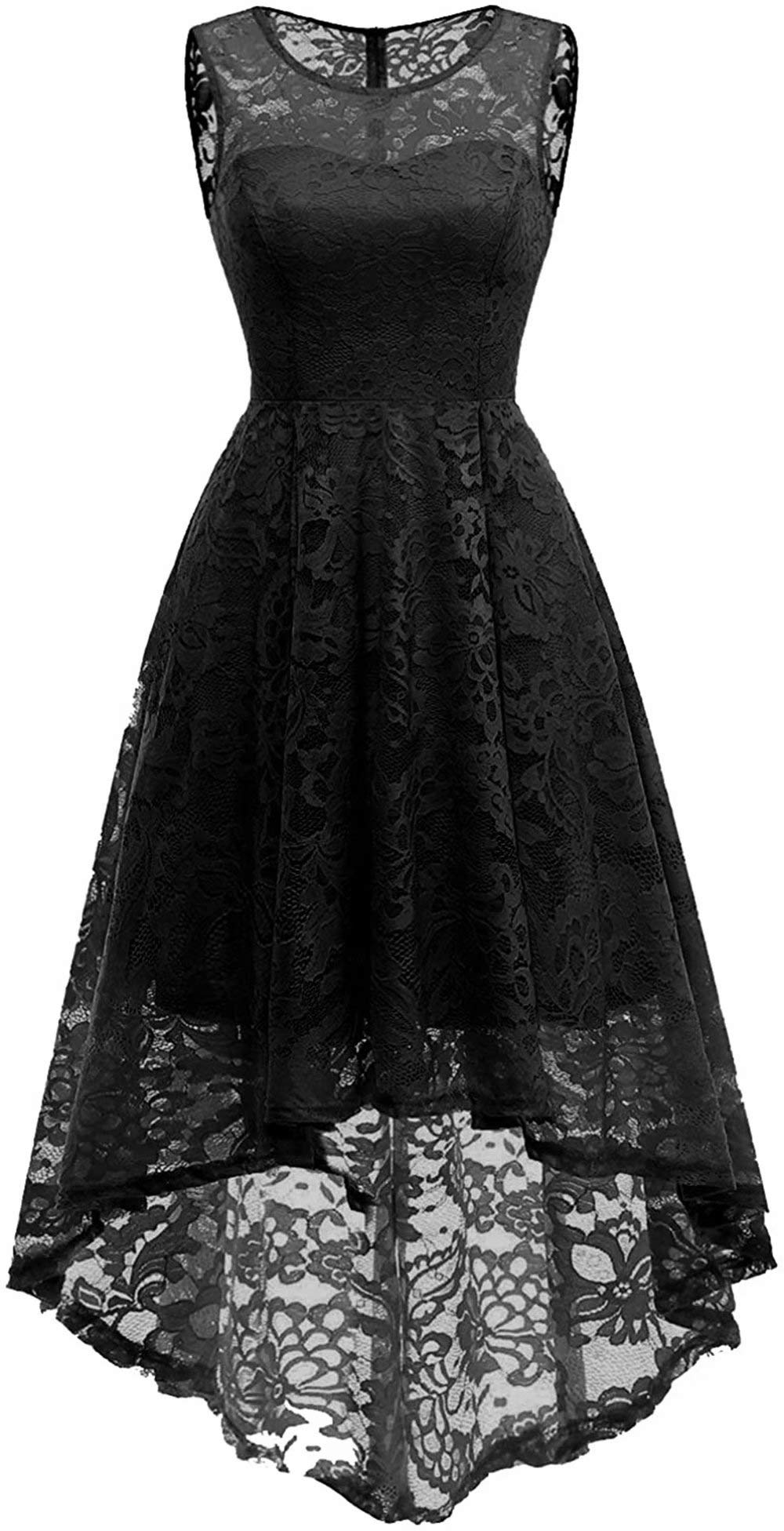 Vintage Lace Bridesmaid Dress - Hi-Lo Prom Gown for Women | Wedding & Evening Party