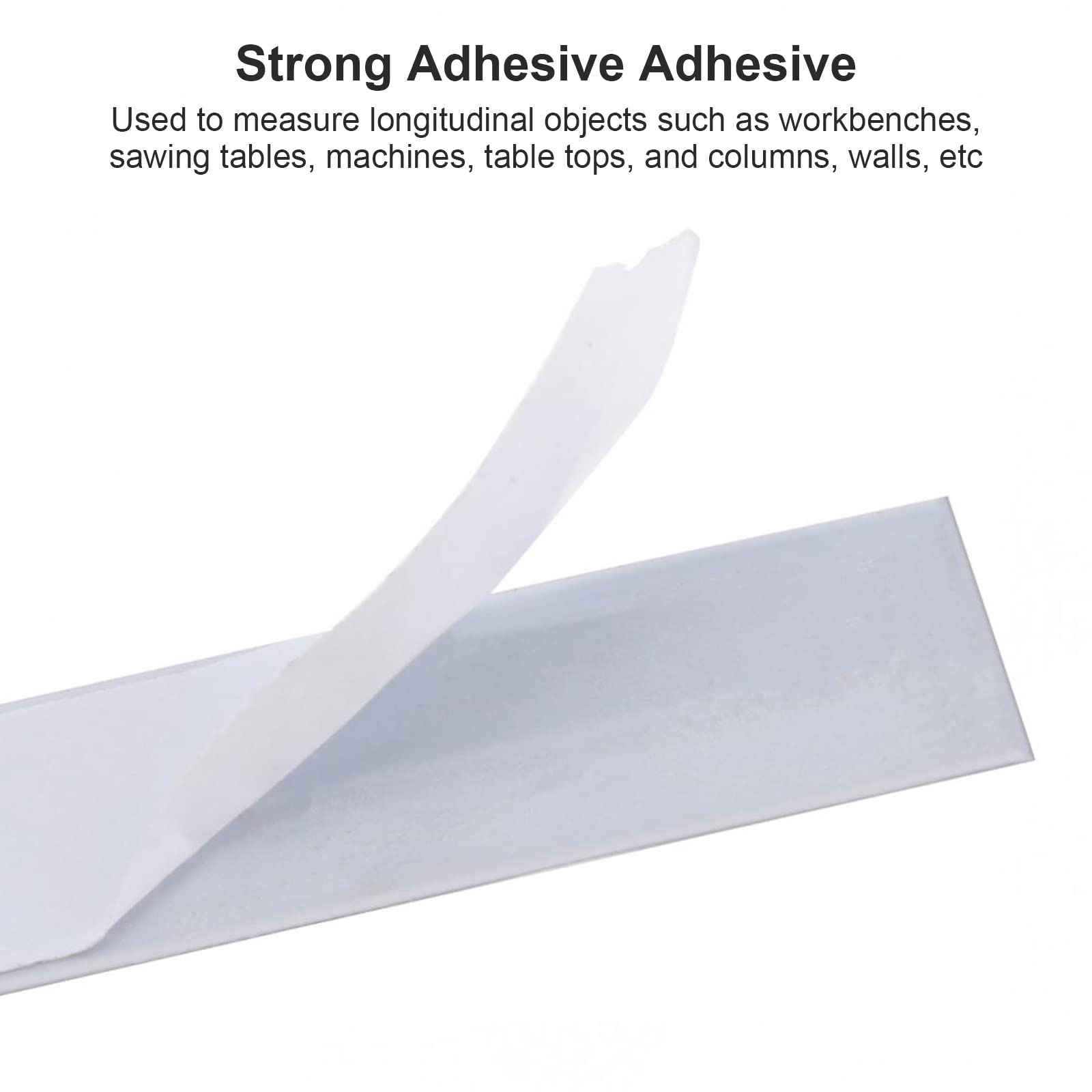 Self-Adhesive Measuring Tape - Left to Right Adhesive Backed Tape Measure with Imperial & Metric Scales - Perfect for Drafting Tables, Woodworking, Sawing & DIY Projects - Sticks to Workbenches, Walls & Tools for Hands-Free Measuring