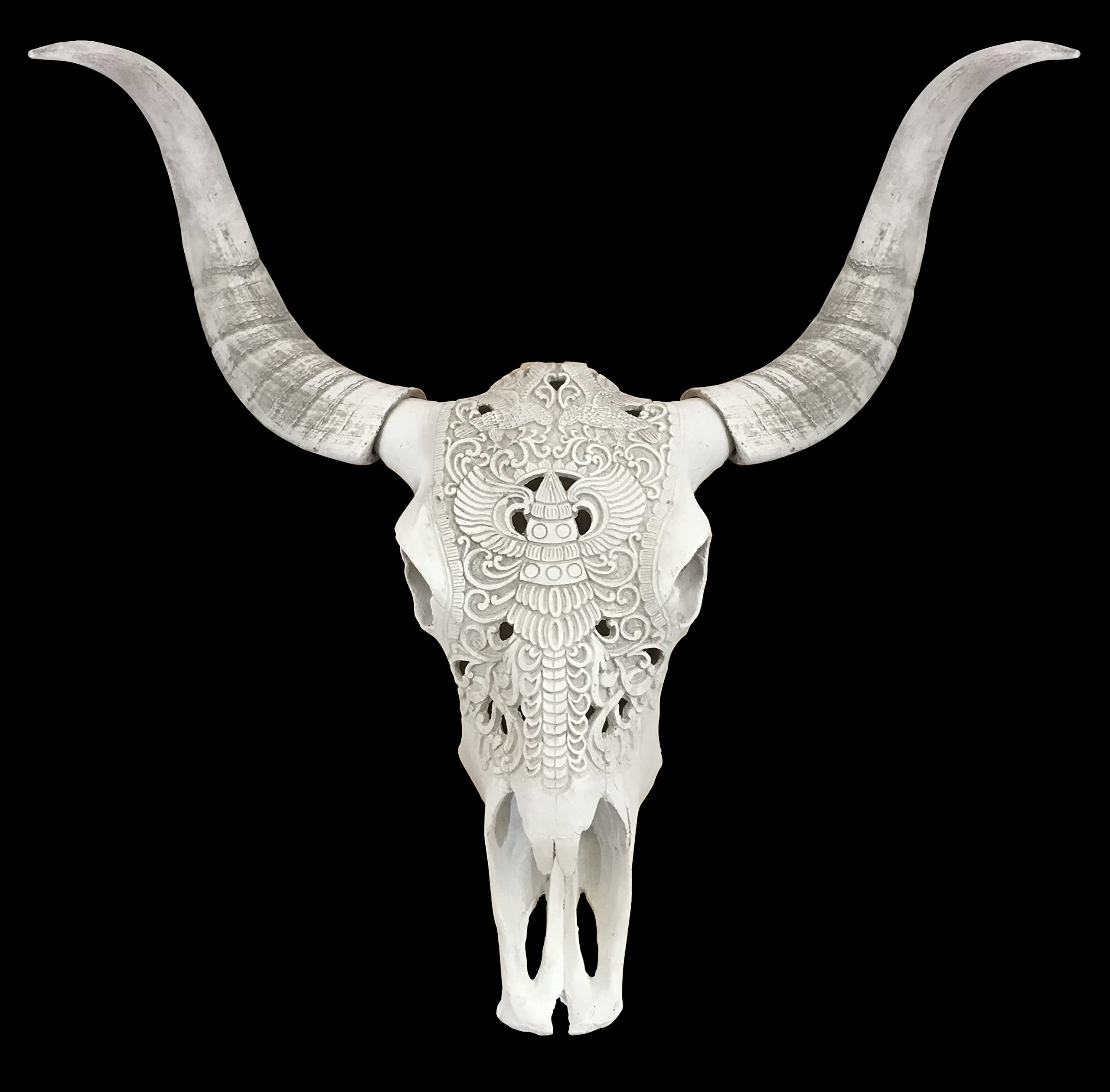White Skull Wall Decor - Gothic Home Decor for Halloween, Horror Theme Parties & Dark Aesthetic Room Design