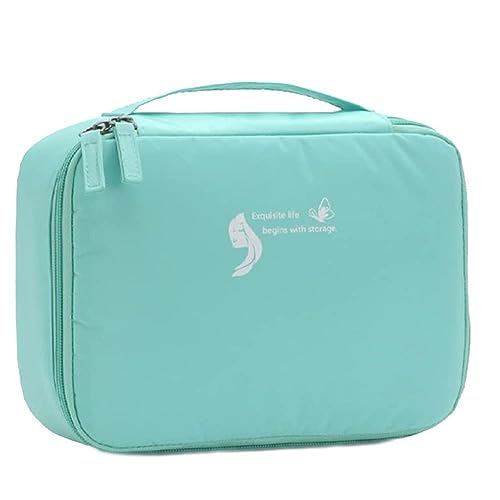 RNTR® Premium Cosmetic Organizer Bag with Pouch - Travel Makeup Case for Brushes, Toiletries & Cosmetics (24x17x7cm, Aqua Blue) | Perfect for Home Storage & Vacation Essentials | Women's Beauty Accessories Organizer