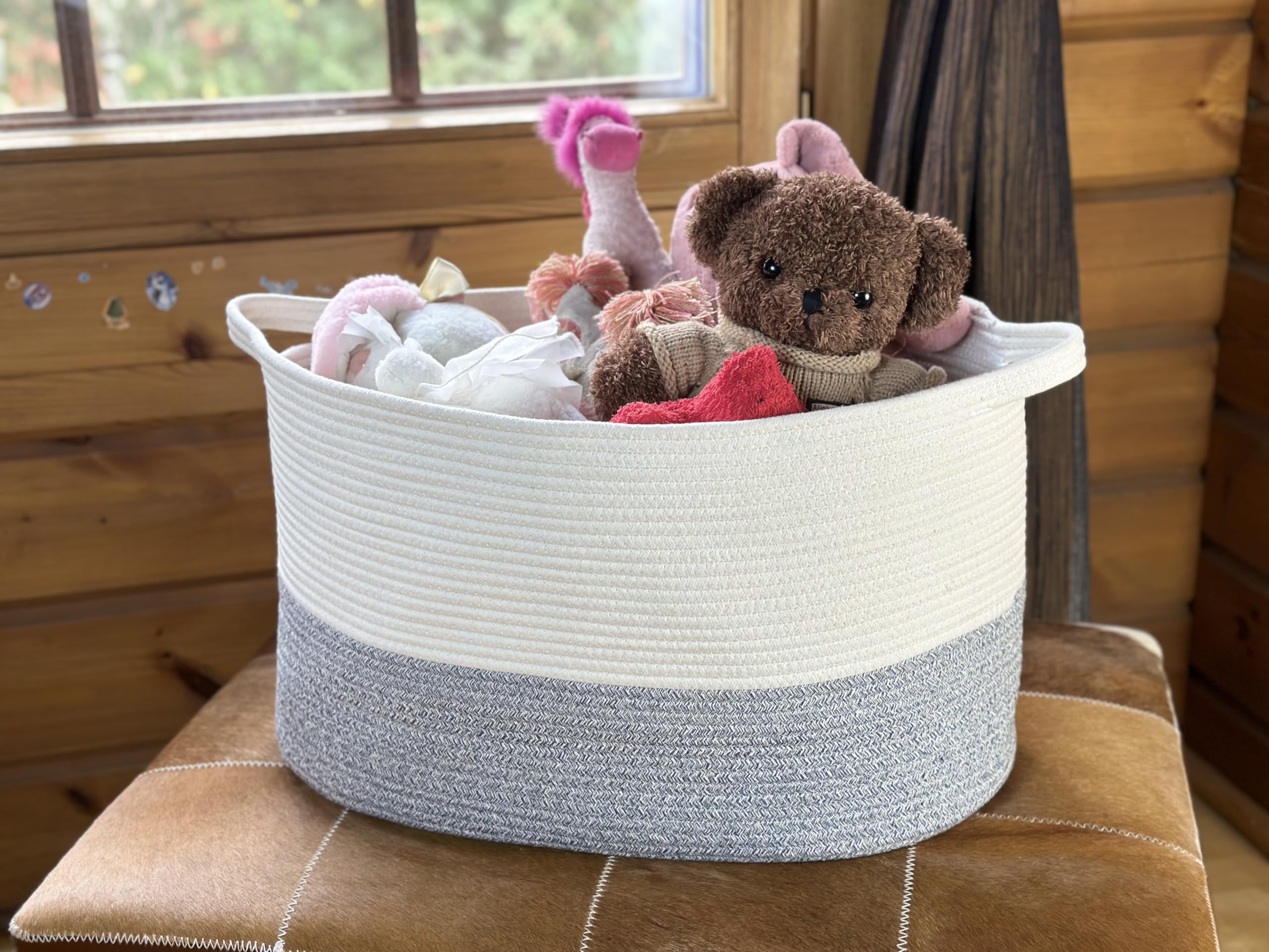 XXX Large Woven Rope Storage Basket (23