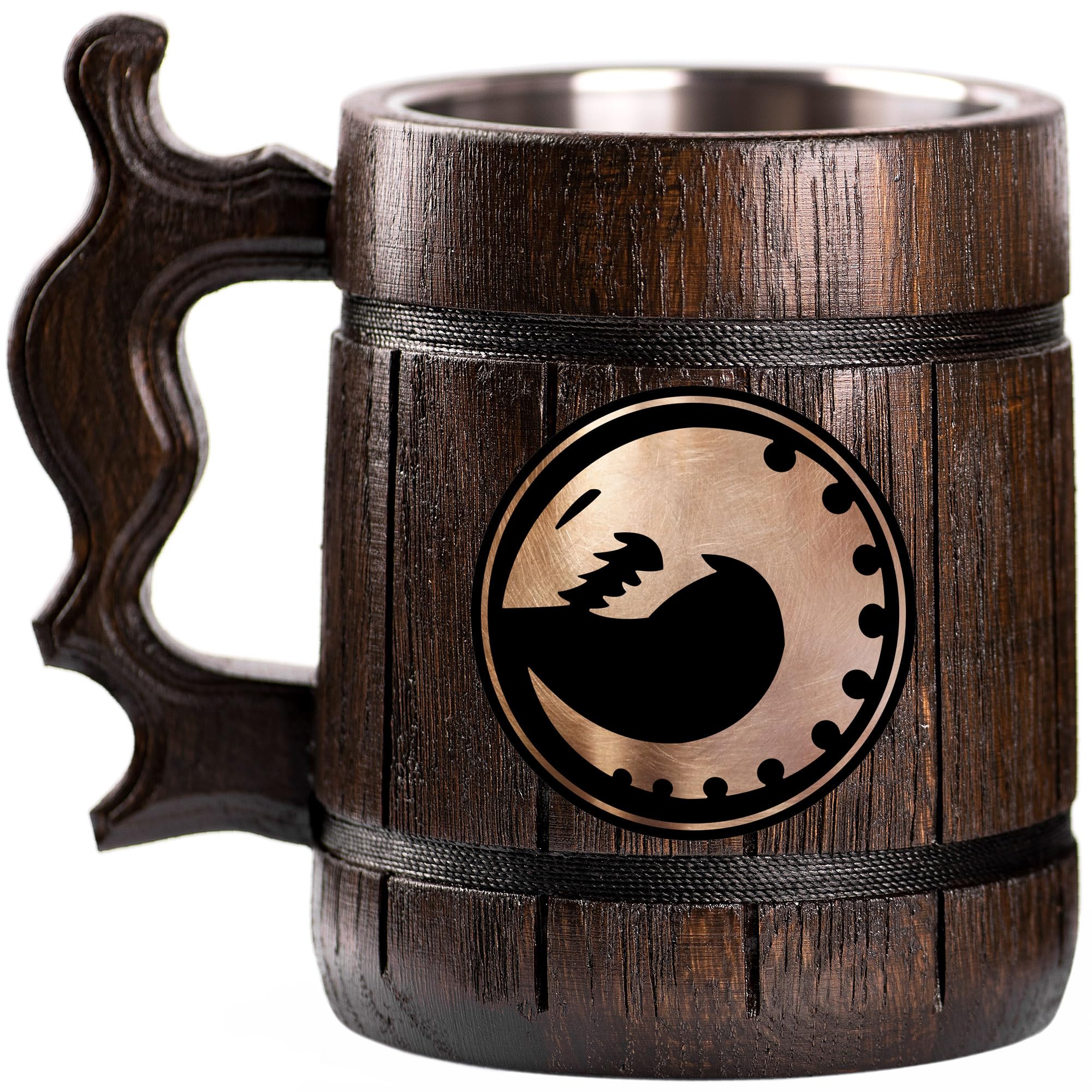 40K Tyranids Custom Beer Mug - Personalized Stein & Wooden Tankard - Unique Gamer Geek Gifts for Men, Him, Dad, Father - Perfect for Weddings, Anniversaries & Birthdays - Great for Game Nights, Parties & Collectors Display