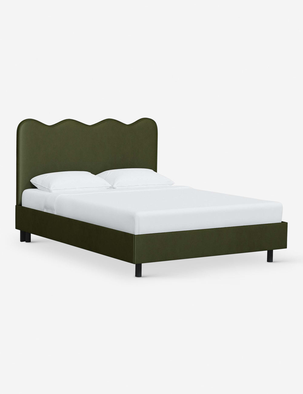 Modern Clementine Platform Bed Frame - Queen Size, Wooden Slat Support, Sturdy & Minimalist Design - Perfect for Bedrooms, Guest Rooms & Small Spaces