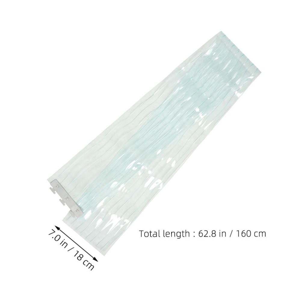 Clear Plastic Vinyl Strip Curtain for Freezer Doors - Commercial Cooler & Warehouse Insulated Door Curtain - Energy Saving, Temperature Control - Perfect for Restaurants, Grocery Stores & Cold Storage Facilities