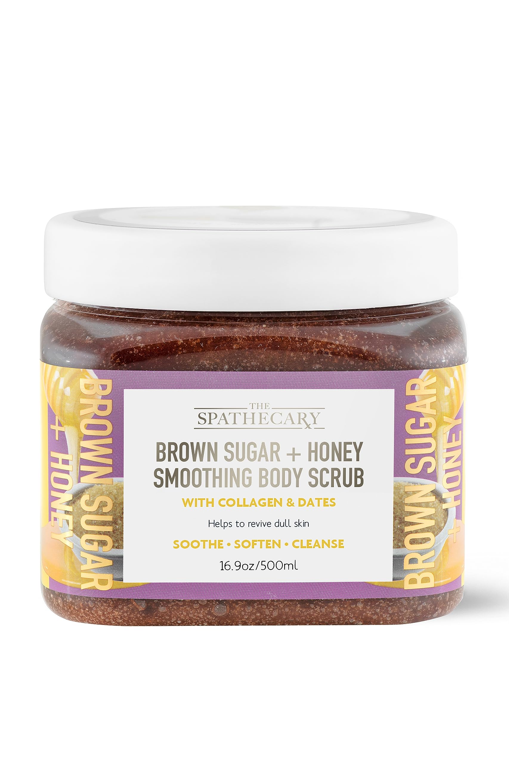 Exfoliating Body Scrub with Brown Sugar & Honey - Nourishing & Smoothing Skin Care (21 oz) - Perfect for Dry Skin & Spa Day Self Care