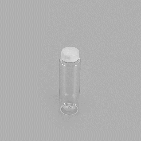 12 oz Clear Plastic Cold Pressed Juice Bottles with Safety Cap - 2