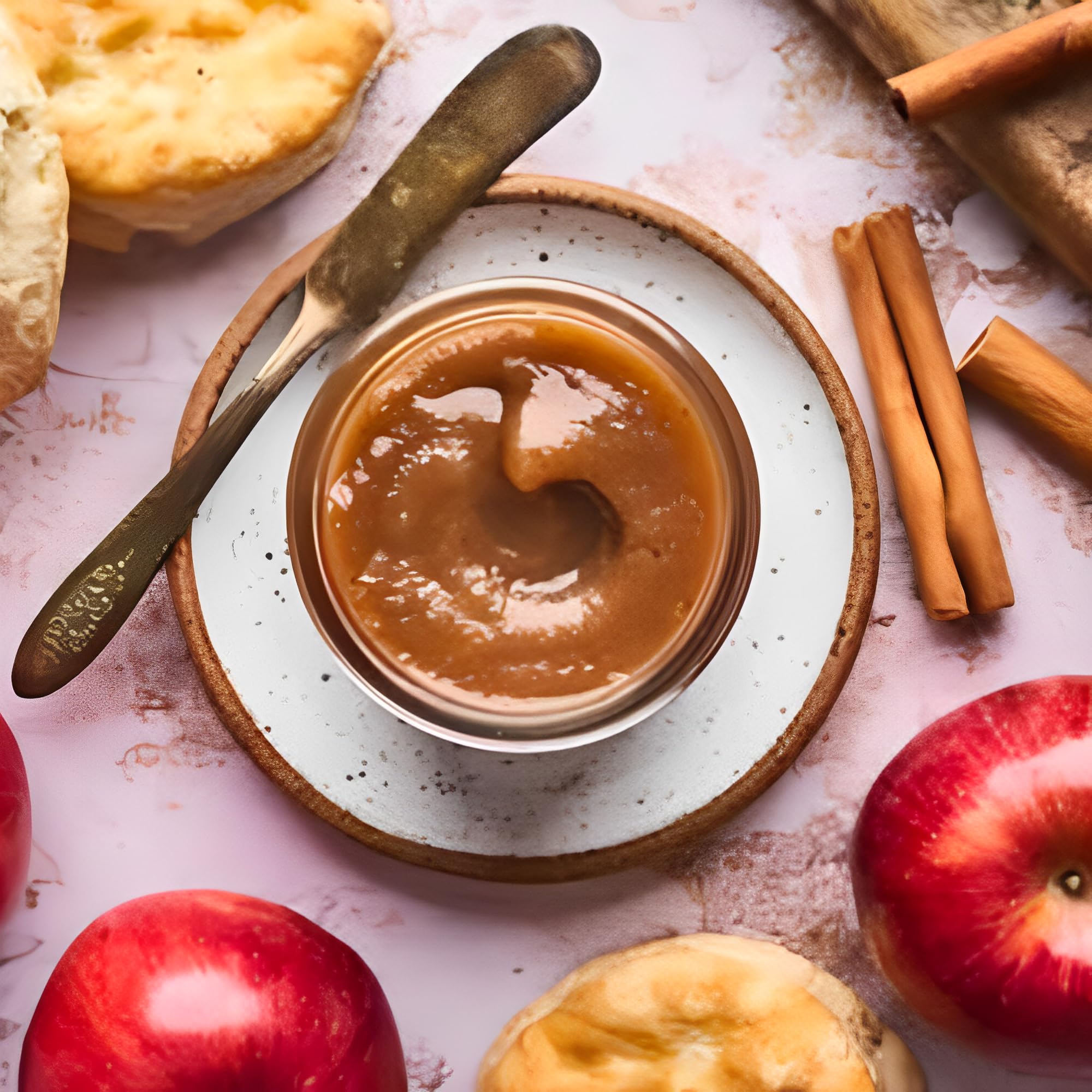 Delicious Apple Butter Spread - Sweet & Smooth Fruit Preserve for Toast, Pancakes & Baking | Homemade Flavor, Gluten-Free, Non-GMO | Perfect Breakfast & Dessert Topping