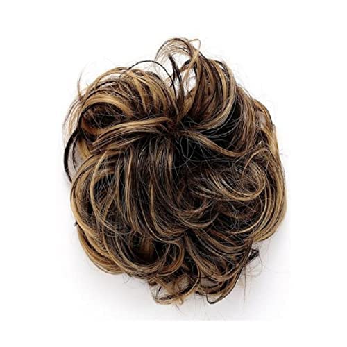 AB Beauty House Messy Bun Hair Extension with Elastic Rubber Band Scrunchies - 35g Black Hairpiece for Women & Girls (Pack of 1) - Perfect for Parties, Weddings & Everyday Hairstyles