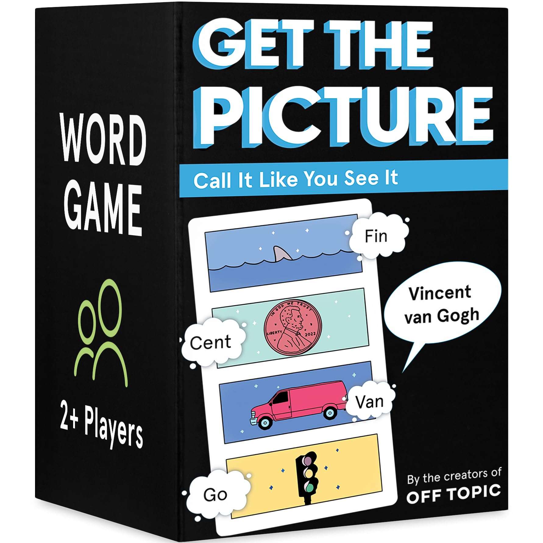 OFF TOPIC Get The Picture Card Game - Fun Family Word Puzzle Party Game for 2+ Players | Perfect for Game Nights, Family Gatherings & Icebreaker Activities