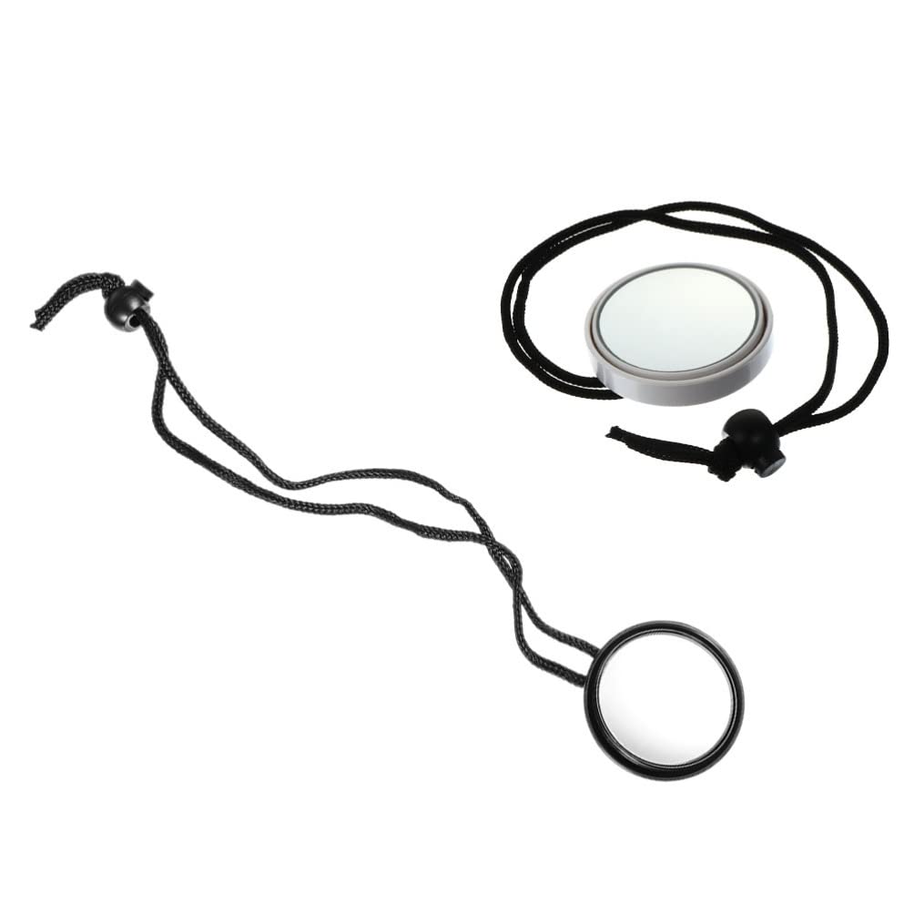 INOOMP 360 Degree Diving Rearview Mirror with Adjustable Lanyard (2 Pack) - Underwater Safety Mirror for Cave Diving, Scuba Training & Snorkeling Accessories