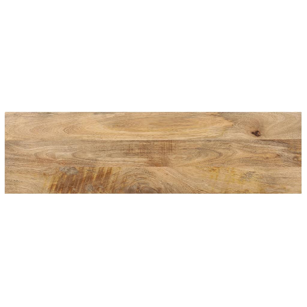 Industrial Style Solid Mango Wood Coffee Table with Storage - 35.4